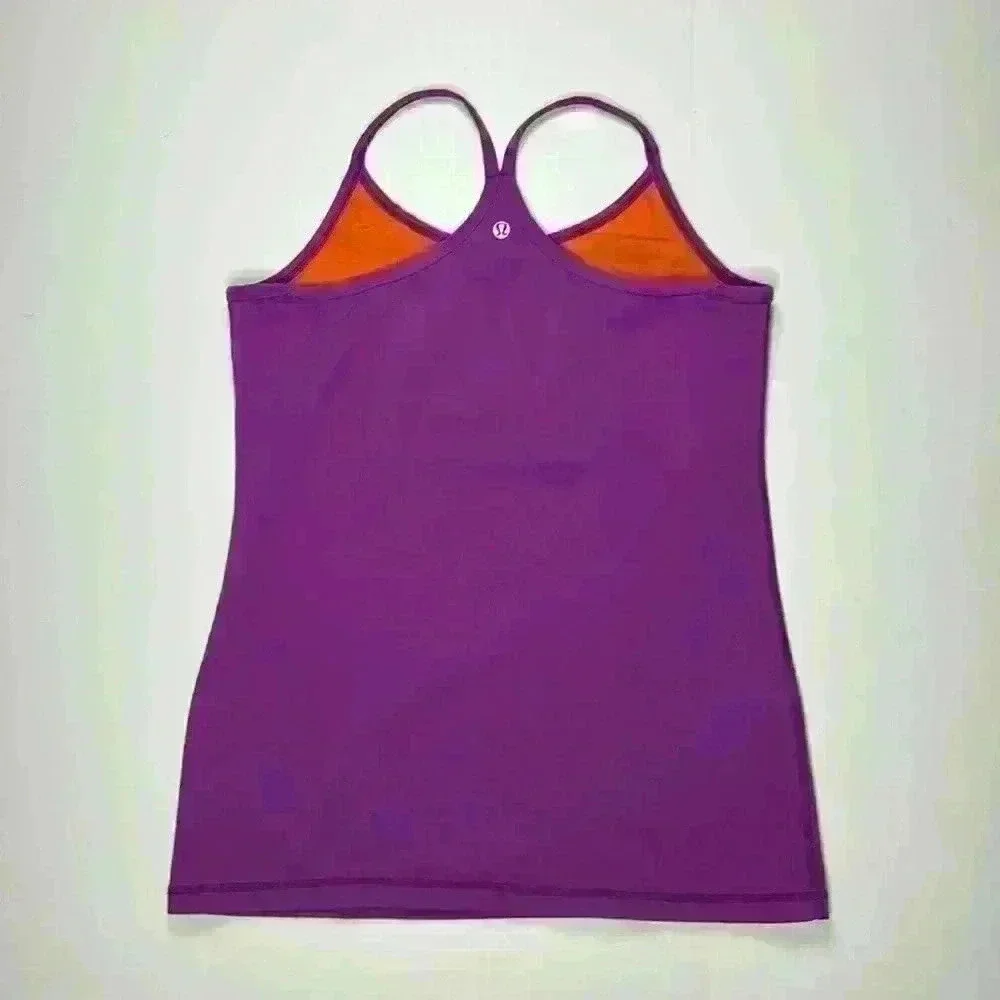 Lululemon Purple Spaghetti Strap Tank Top * No Size Dot* No Padding! - Picture 2 of 2